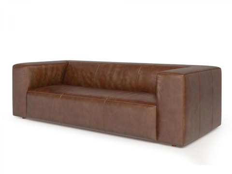 Otto Leather Three Seater Sofa 3