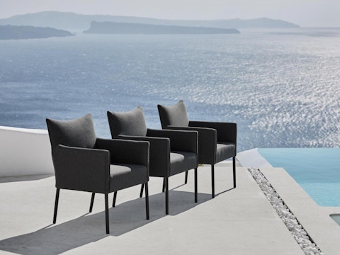 Pier Black Outdoor Dining Chair Twin Set 3