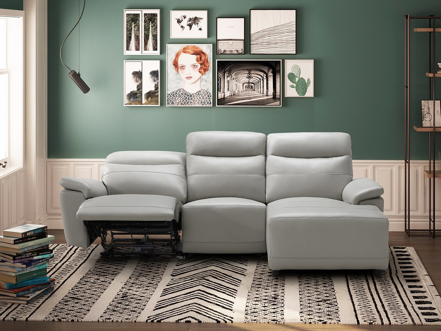 Castello Leather Recliner Chaise Lounge 3