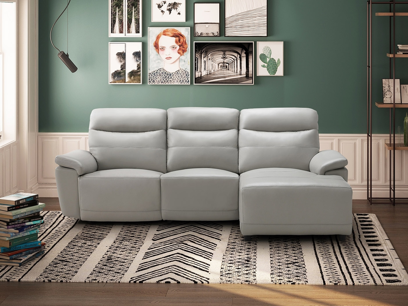 Castello Leather Recliner Chaise Lounge 2