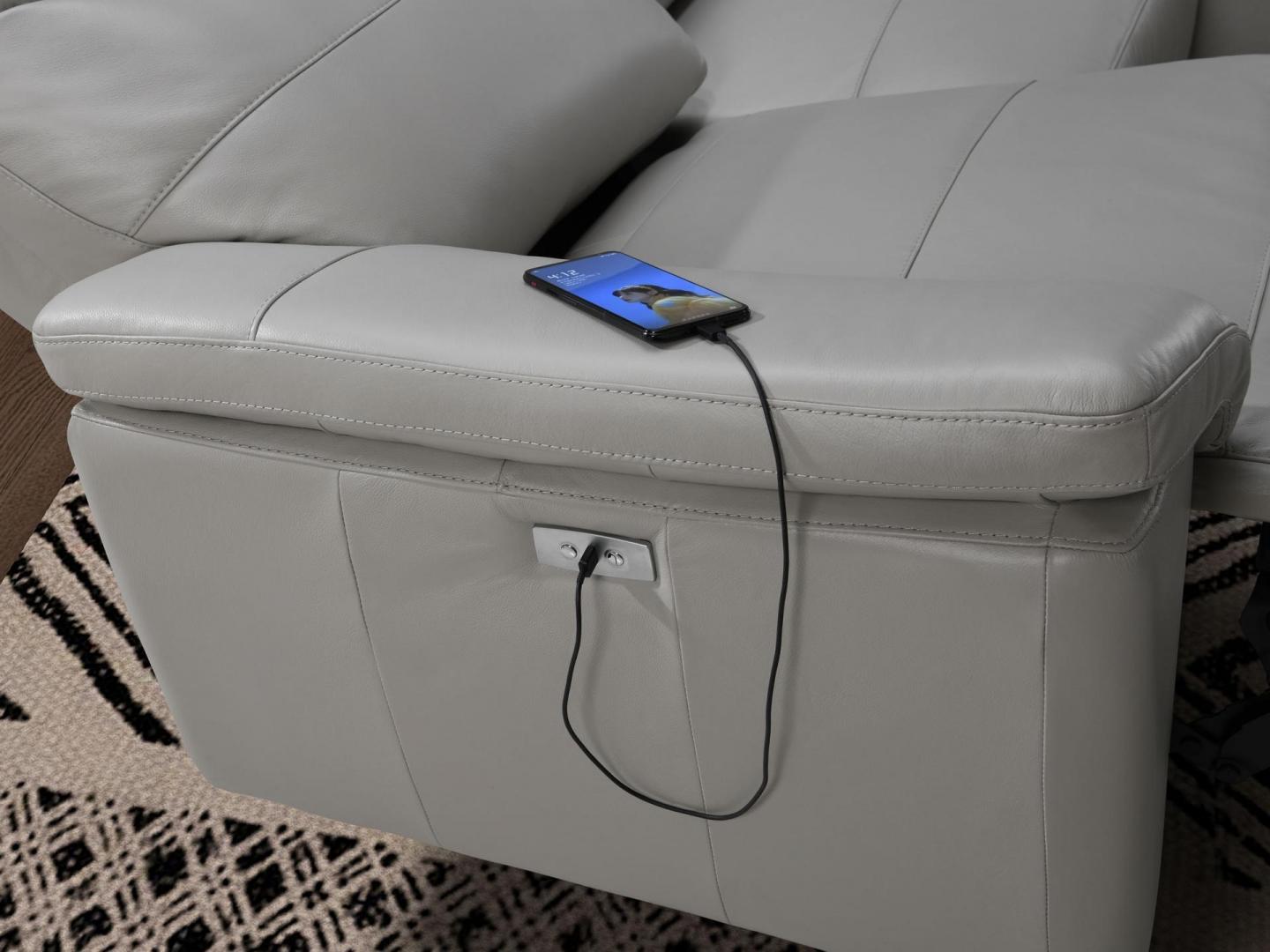 Castello Leather Recliner Chaise Lounge 6