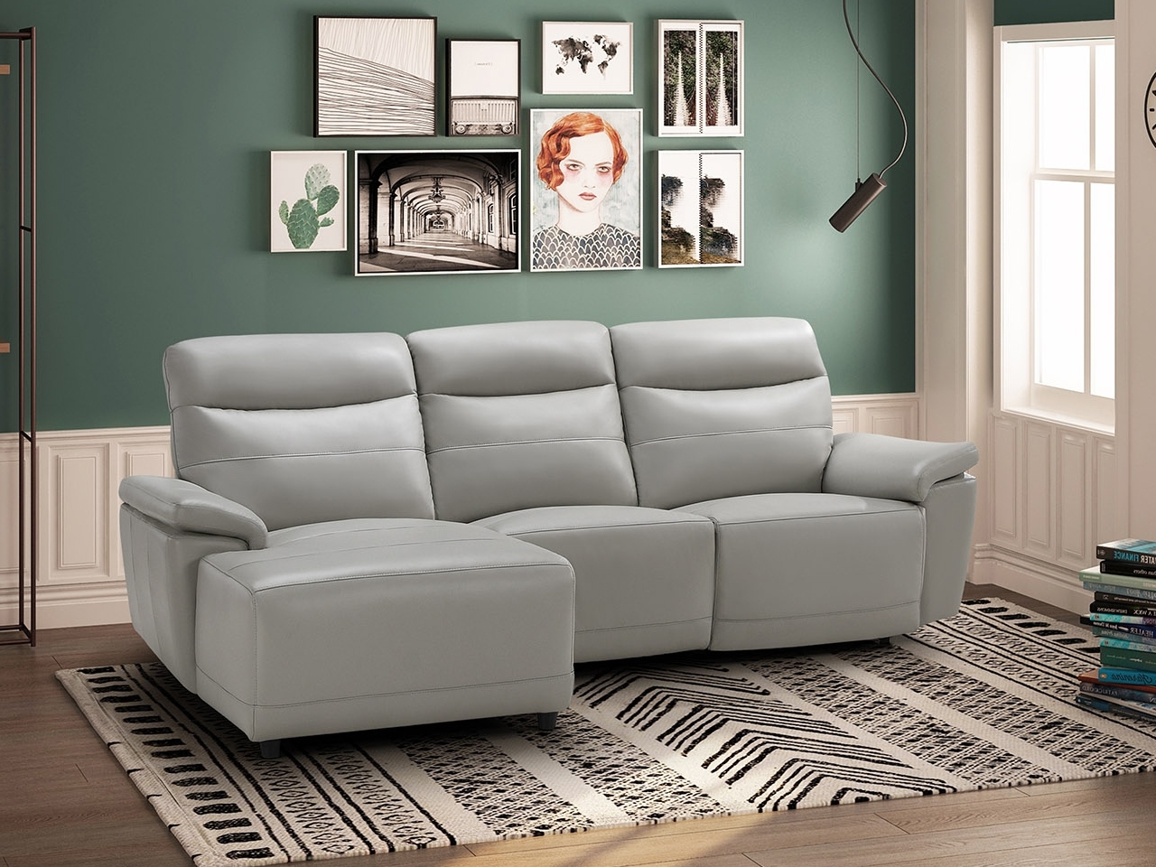 Castello Leather Recliner Chaise Lounge 9