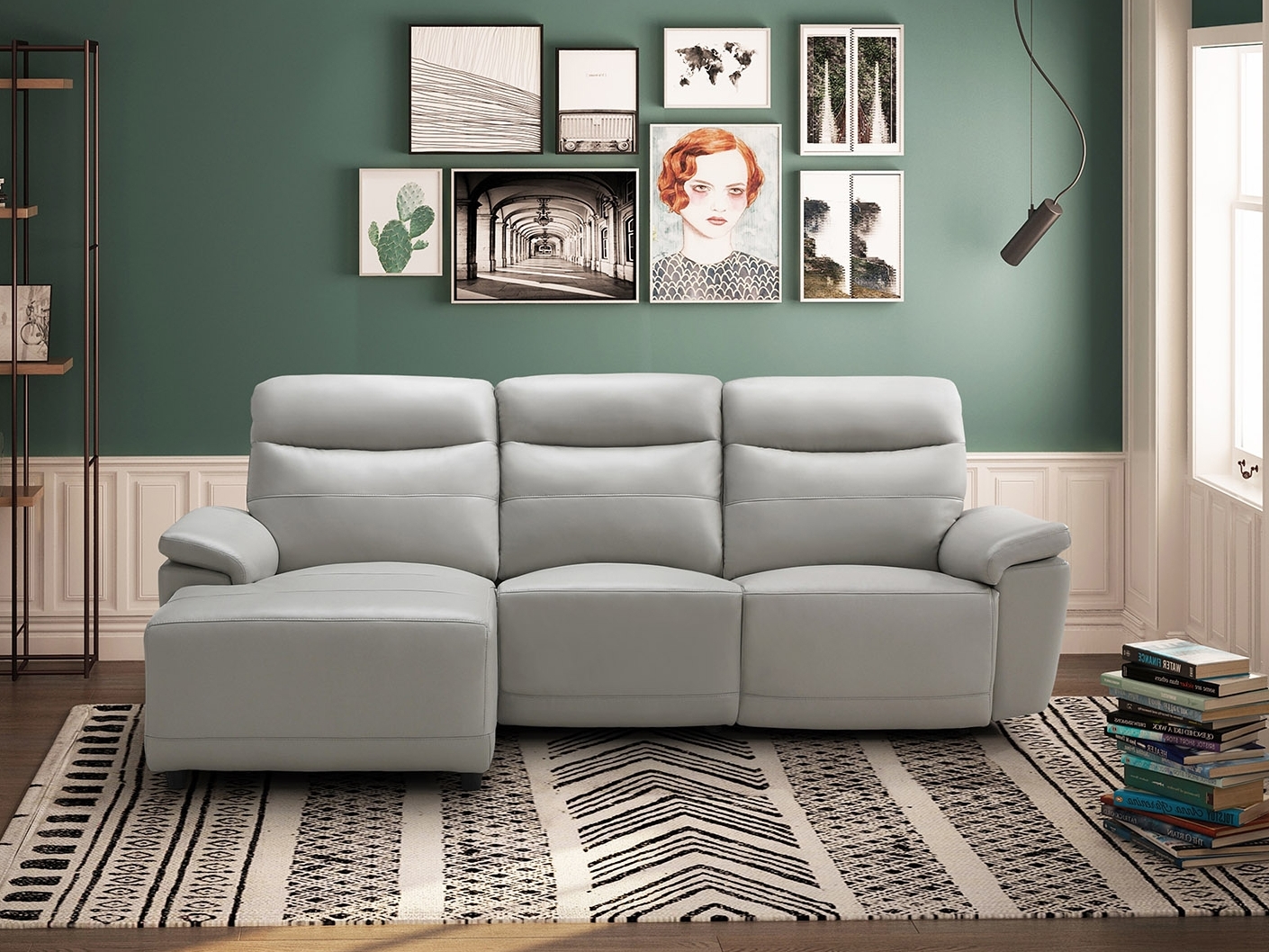 Castello Leather Recliner Chaise Lounge 7