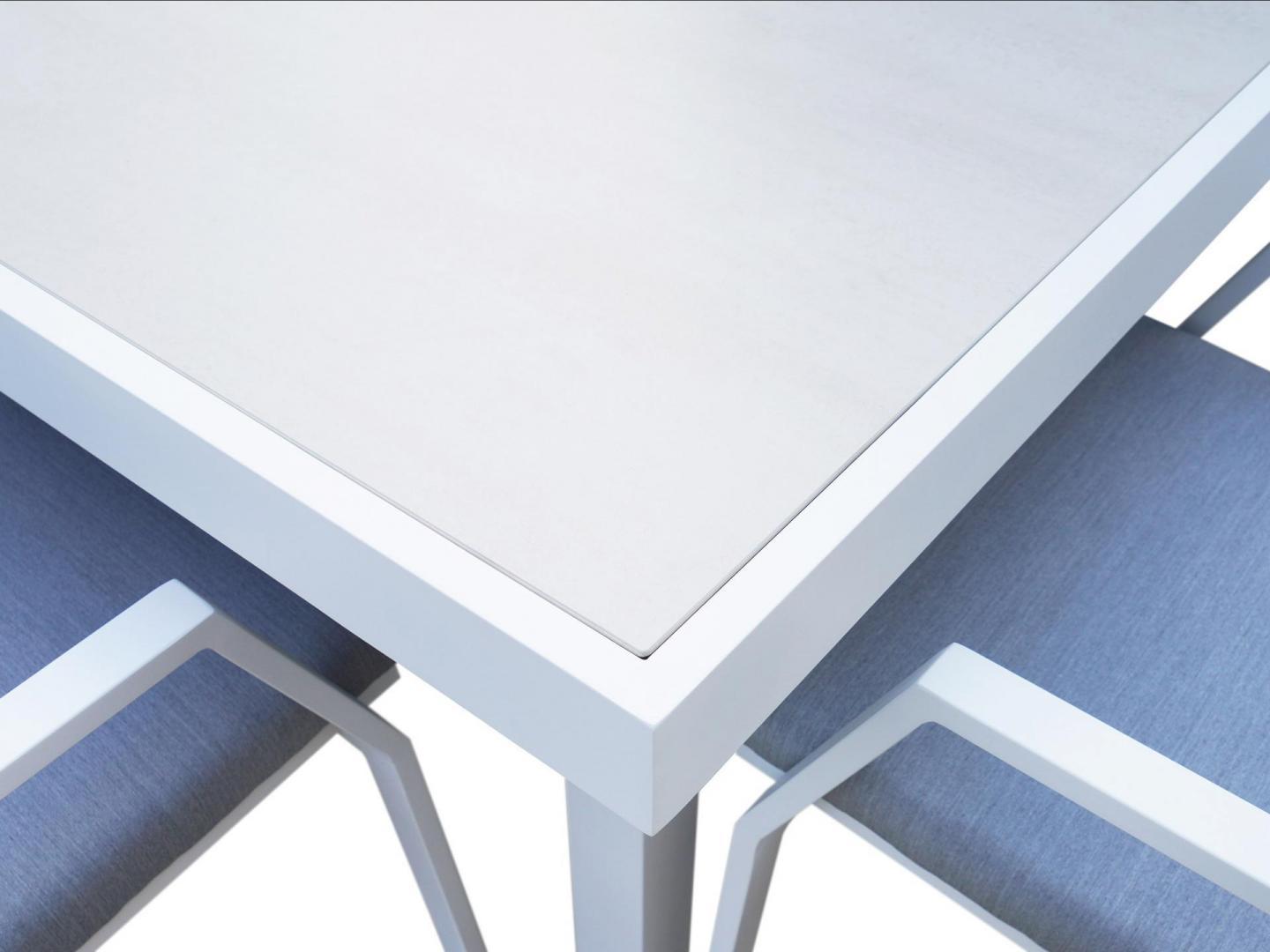 Invini White 220x100 Outdoor Dining Table 3