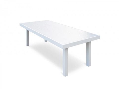 Invini White 220x100 Outdoor Dining Table 2