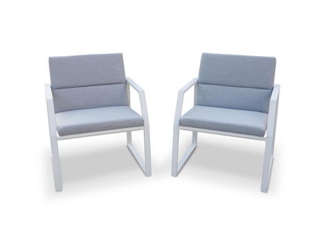 Invini White Outdoor Dining Chair Set Of Two 2