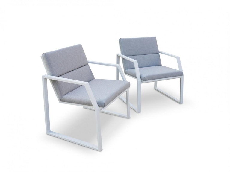 Invini White Outdoor Dining Chair - 2pk