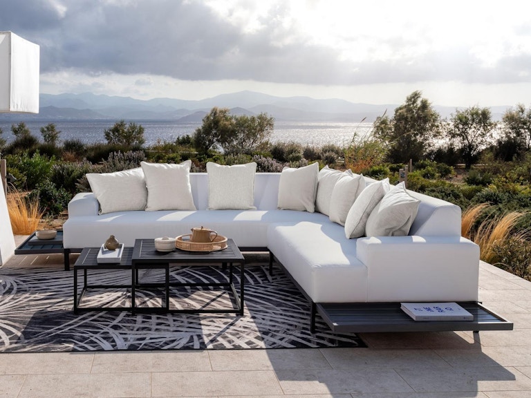 Glamour Light Outdoor Corner Lounge With Coffee Tables