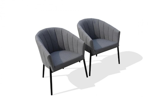 Delta Black Dining Chair Twin Set 2