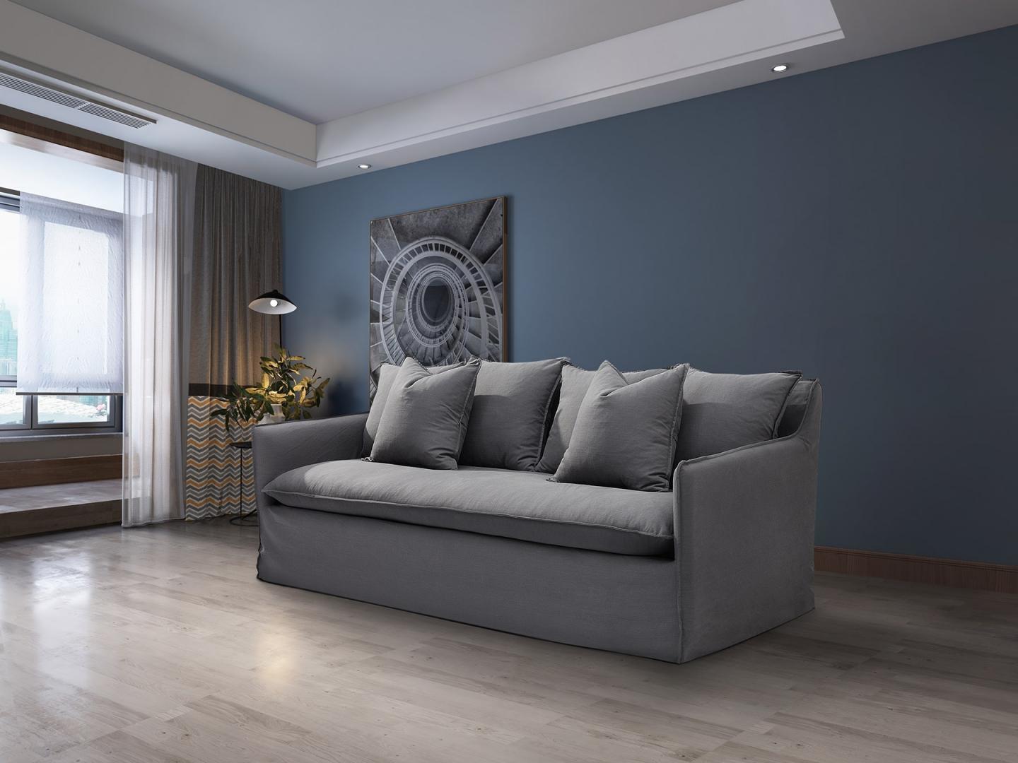 Coco Fabric Three Seat Sofa 6