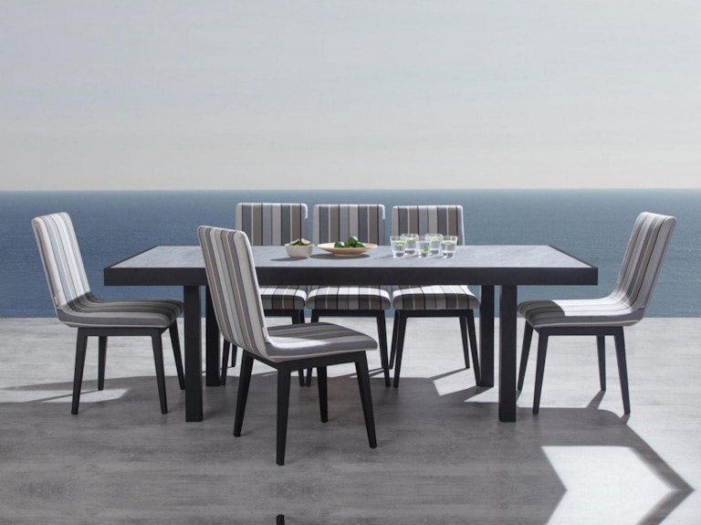 Invini 7-Piece Outdoor Ceramic Dining Set With Kroes Chairs