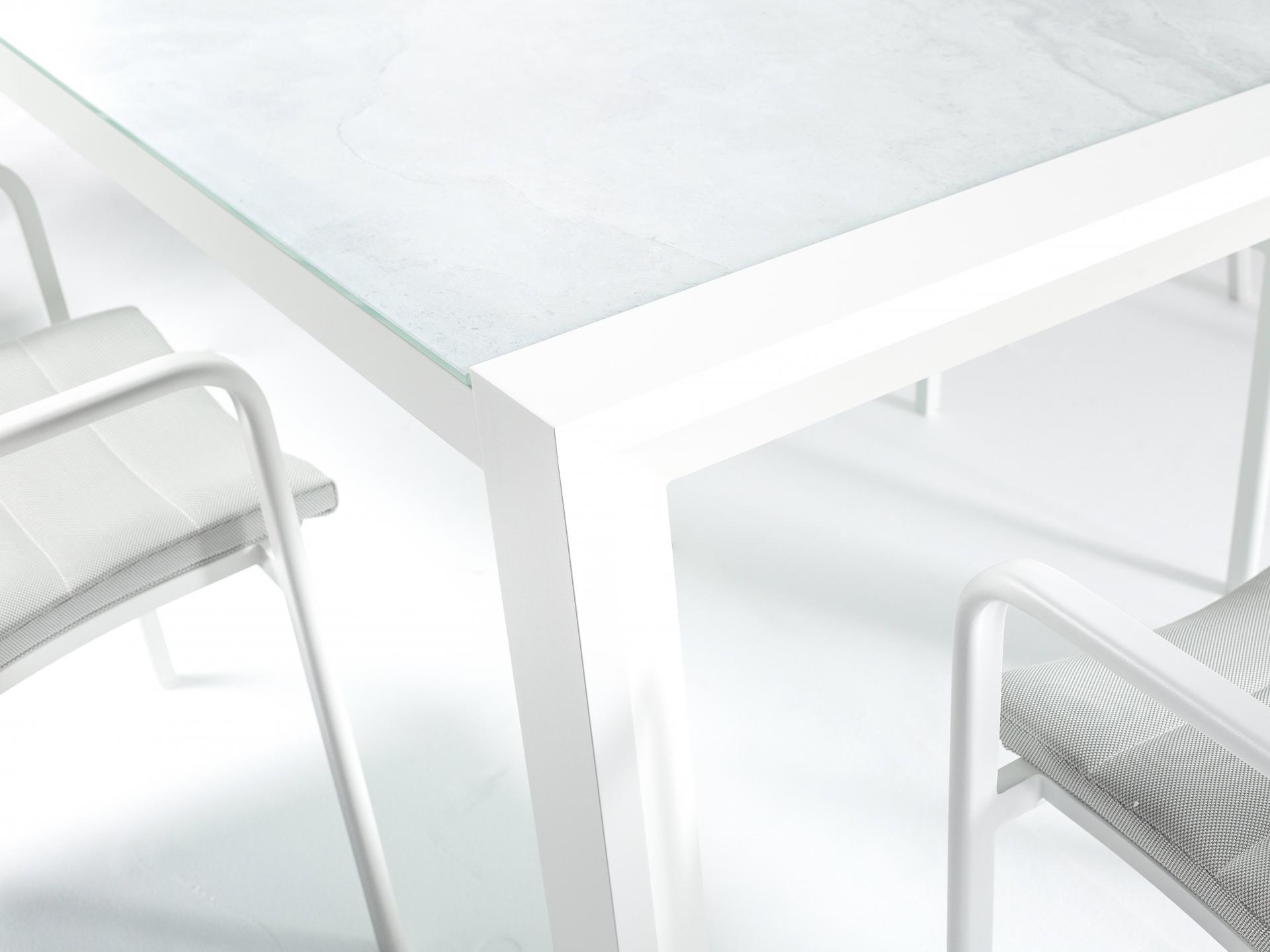 Santa Monica White 7-piece Outdoor Dining Set With Santa Monica White Chairs 5