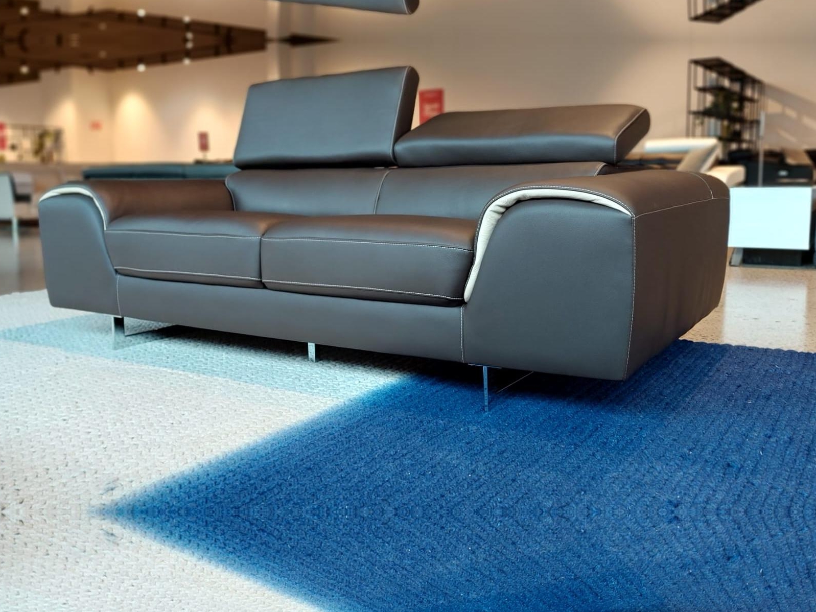 Cleo Leather Two Seat Sofa