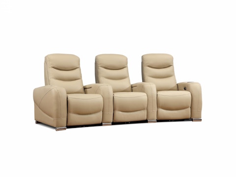 Paramount 3 Seater Leather Home Theatre Recliner 5