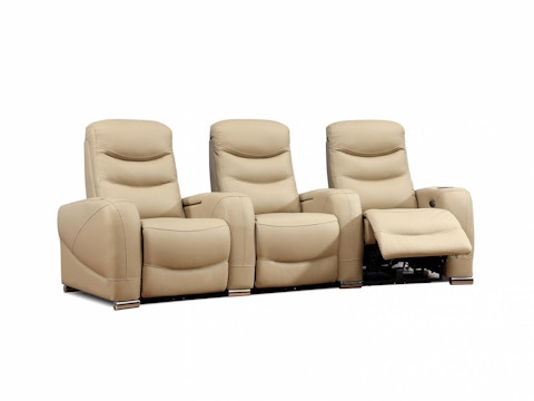 Paramount 3 Seater Leather Home Theatre Recliner 6
