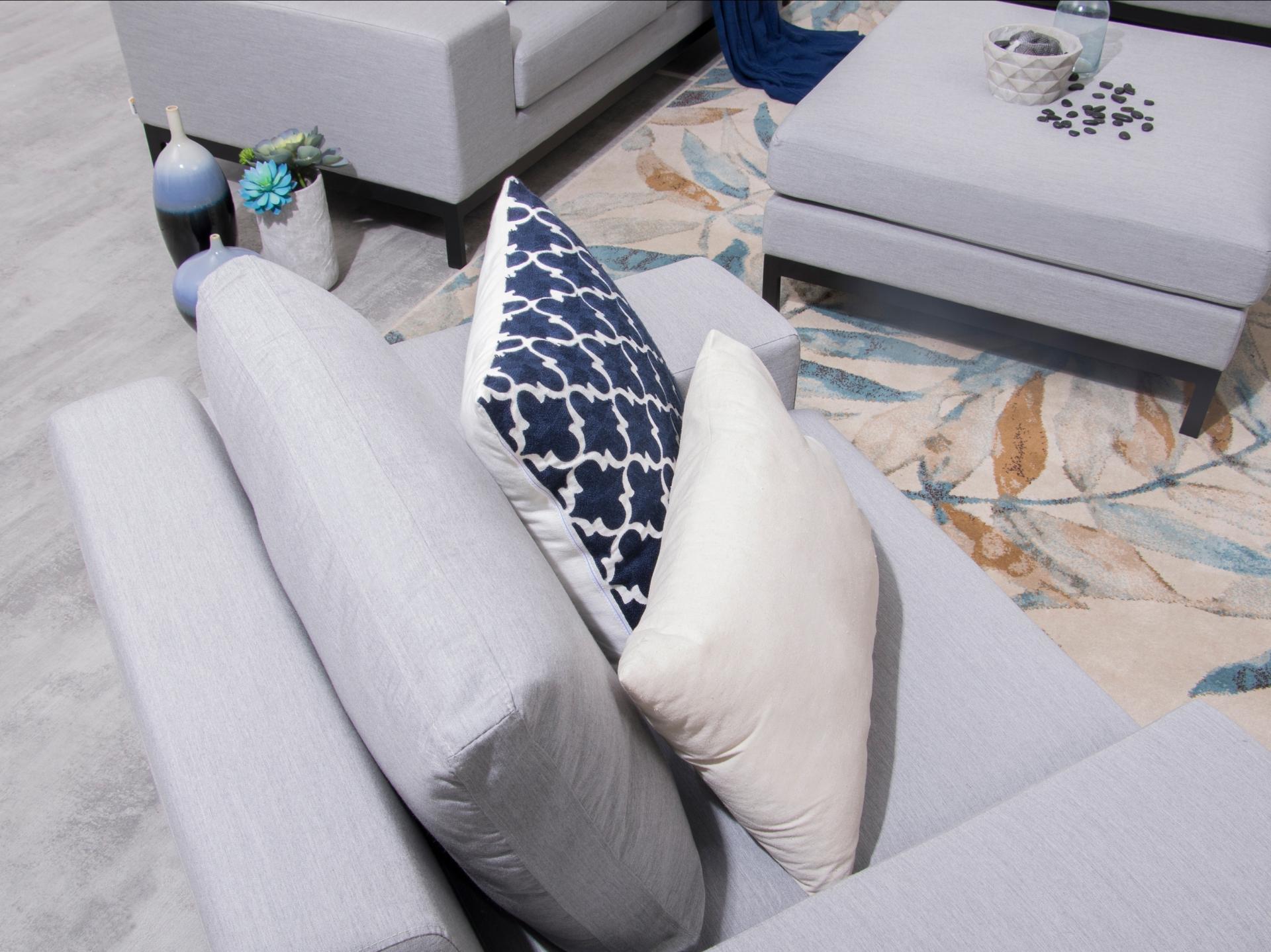 Jervis Outdoor Fabric Sofa Suite 2 + 1 + 1 With Ottoman 6