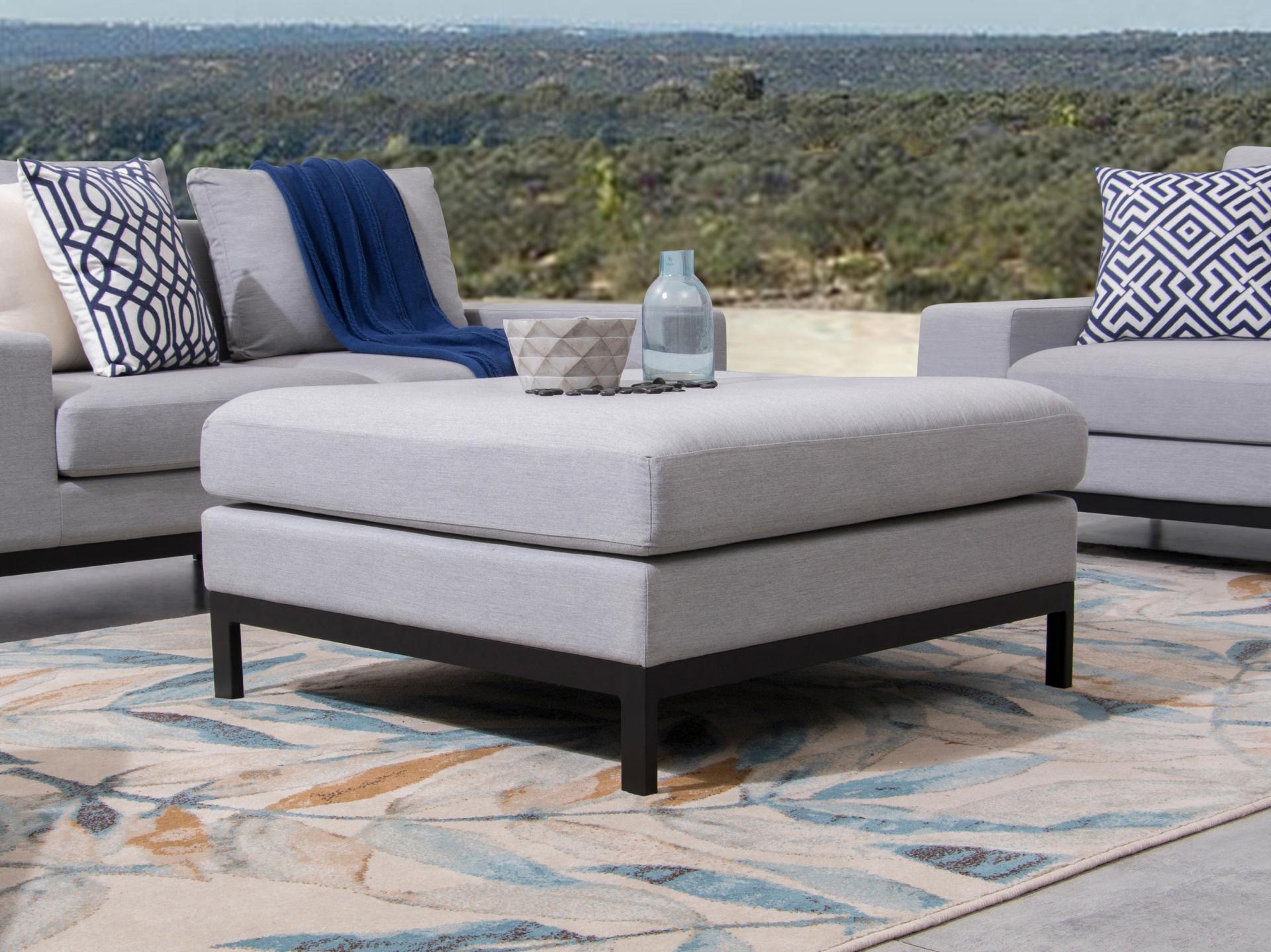 Jervis Outdoor Fabric Sofa Suite 2 + 2 With Ottoman 7
