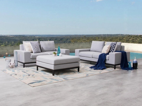 Jervis Outdoor Fabric Sofa Suite 2 + 2 With Ottoman 1
