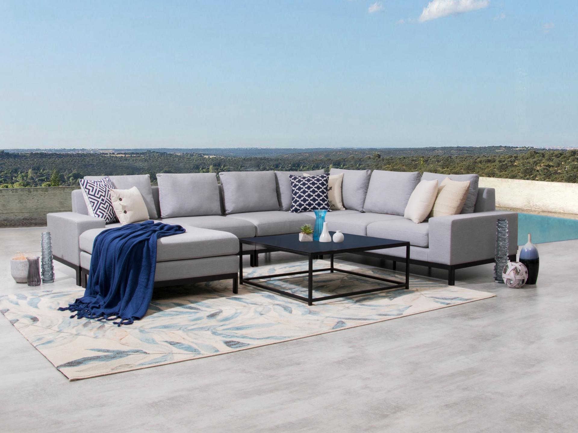 Jervis Outdoor Fabric Modular Lounge With Coffee Table 2