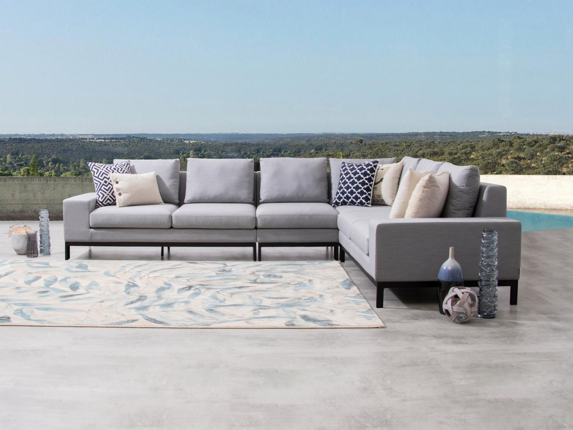 Jervis Outdoor Fabric L Shaped Lounge 2