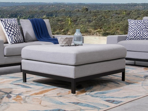 Jervis Outdoor Fabric L Shaped Lounge With Ottoman 6