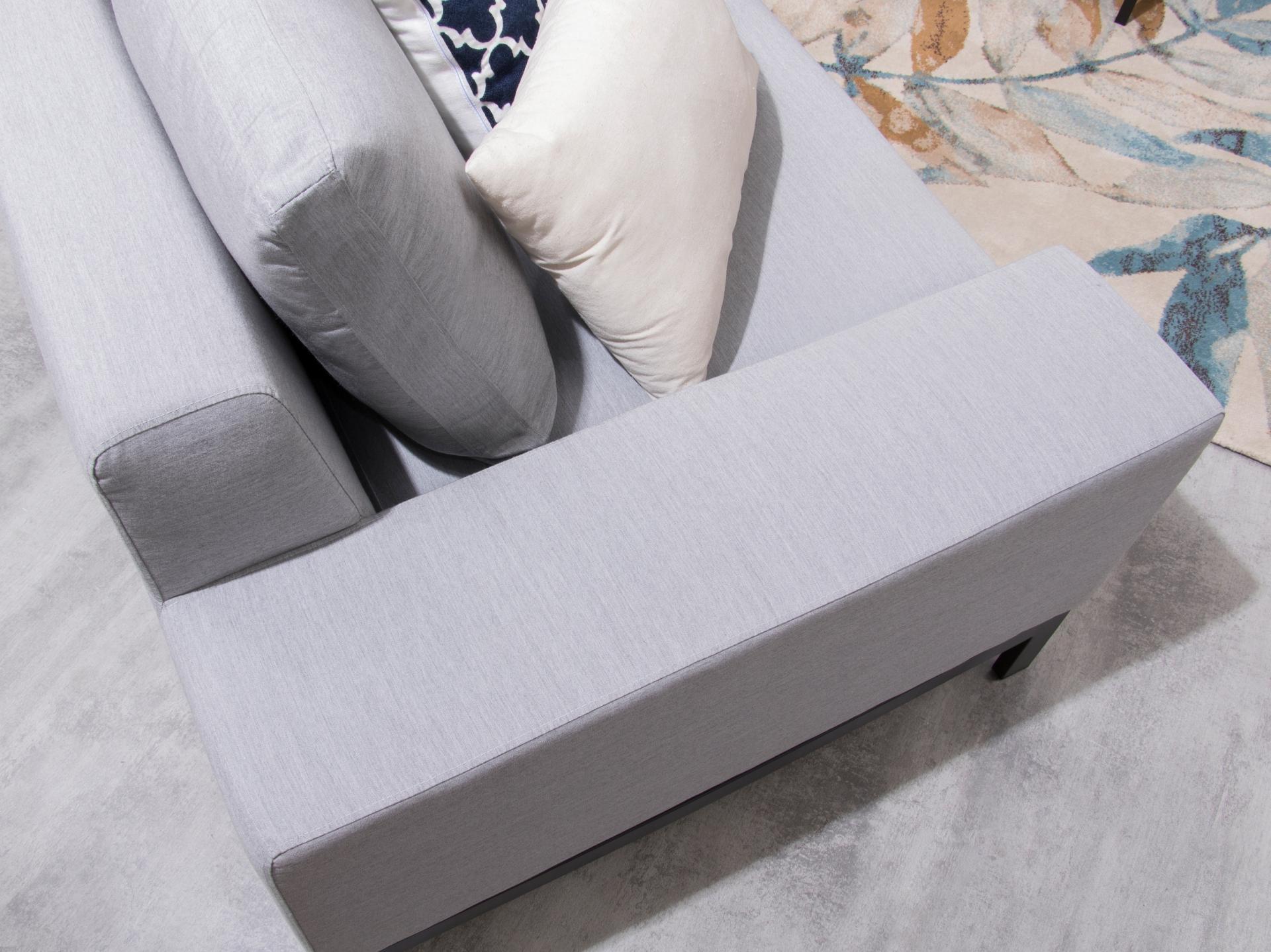 Jervis Outdoor Fabric L Shaped Lounge With Ottoman 5