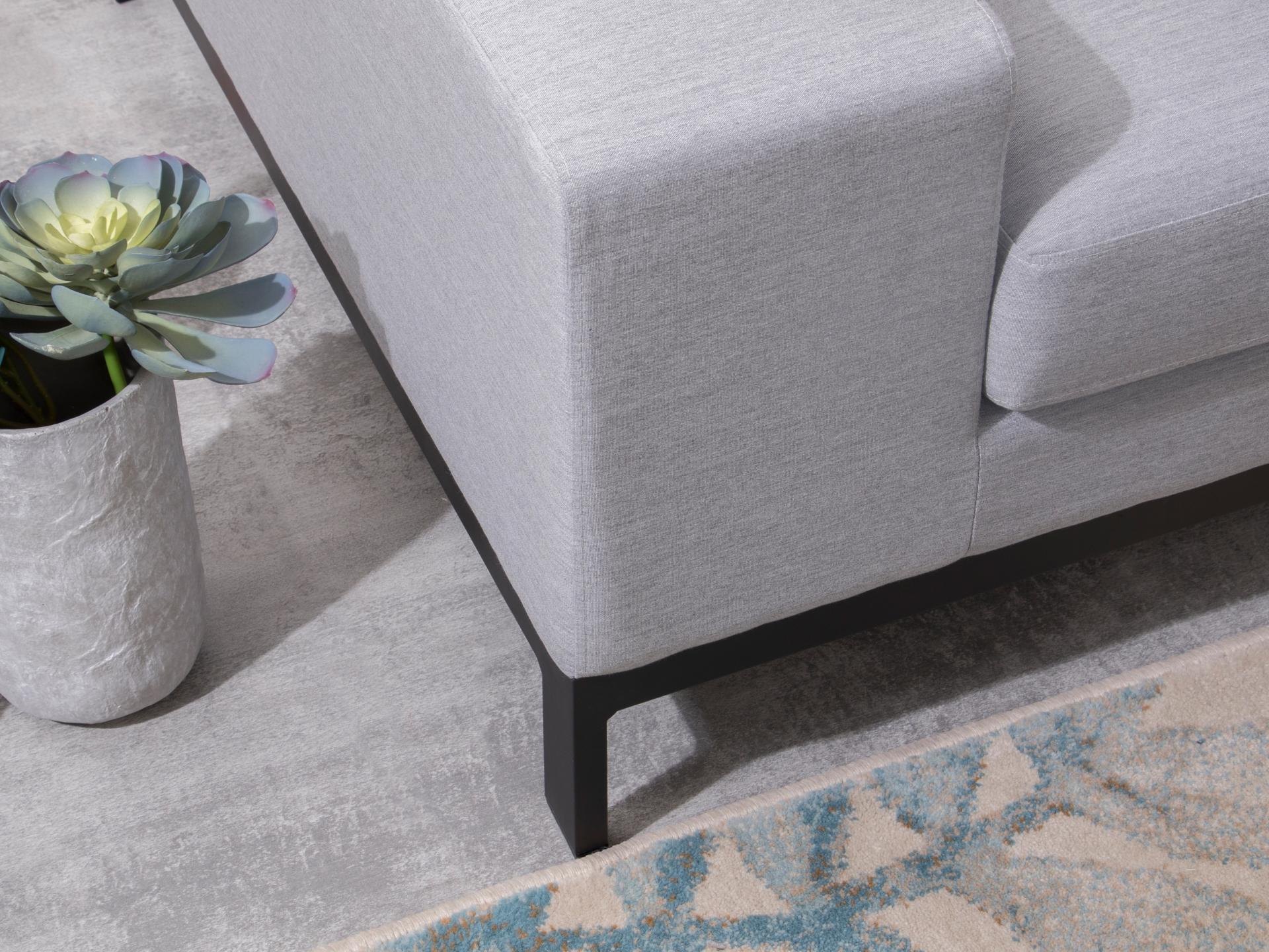 Jervis Outdoor Fabric L Shaped Lounge With Ottoman 4