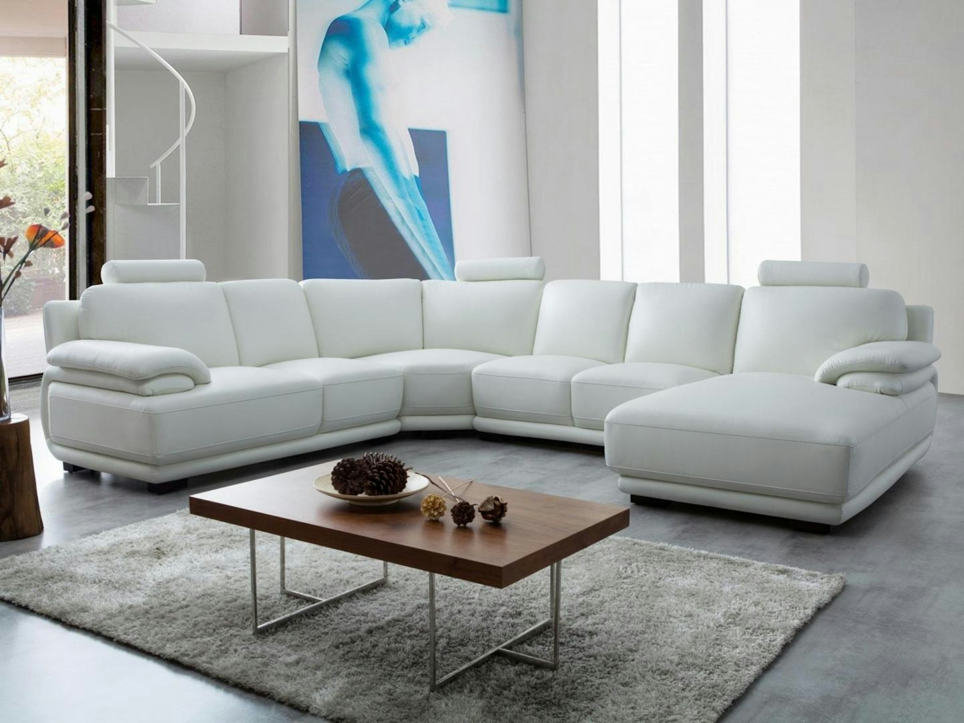 Juliet Leather Modular Lounge Option A | Lounge Life