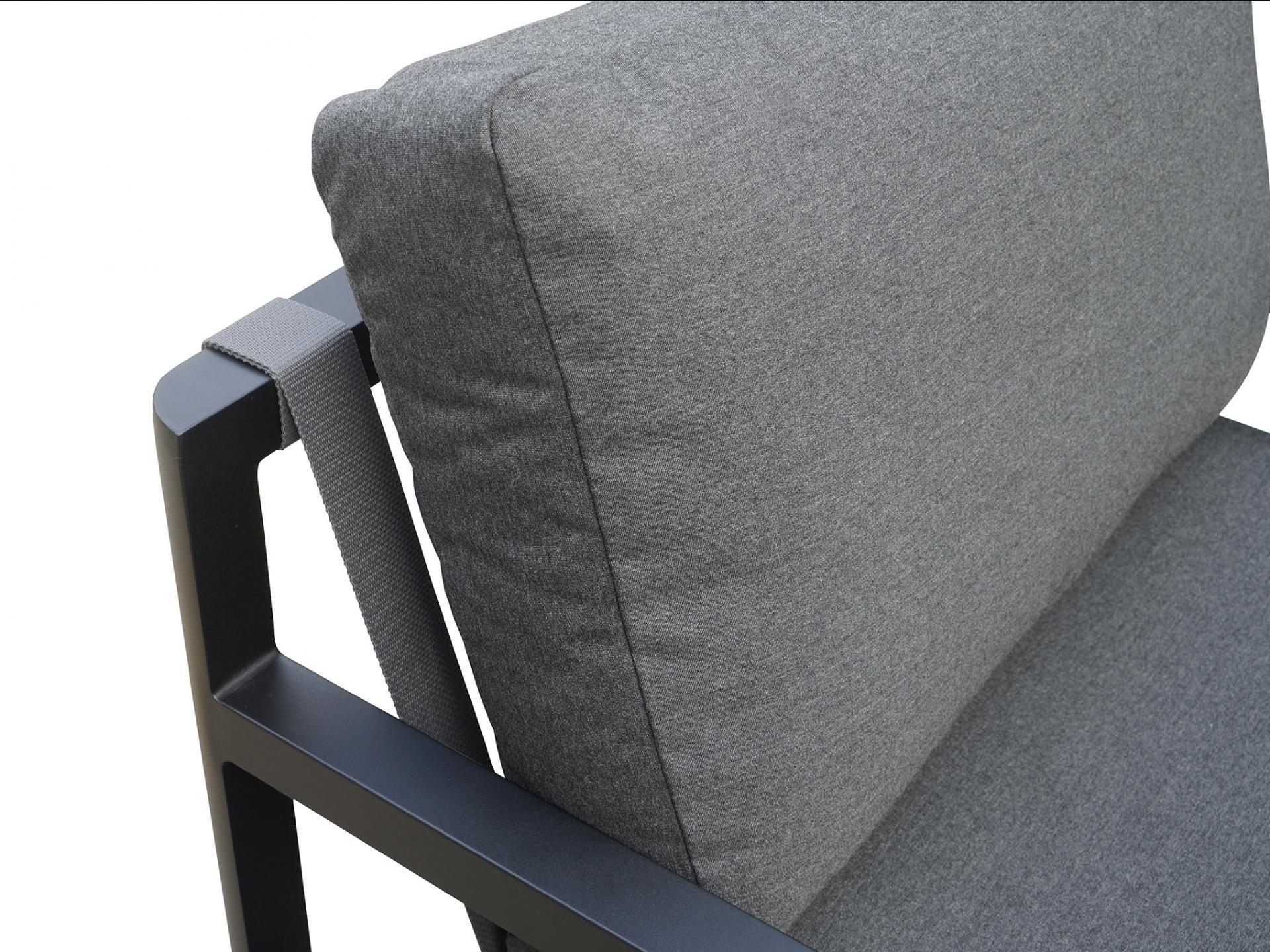 Manly Black Outdoor Sofa Suite 3 + 2 With Coffee Table 6