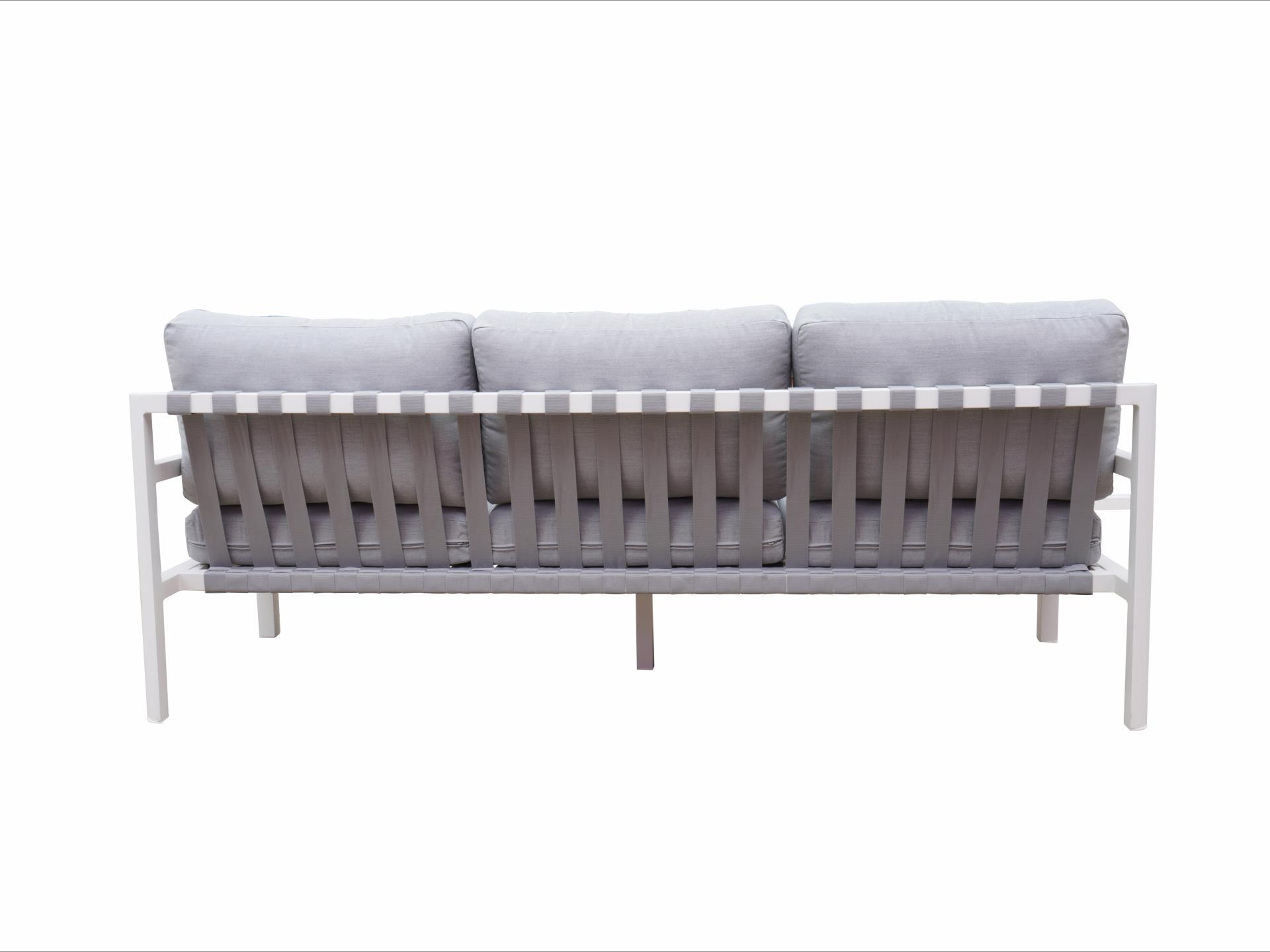 Manly White Outdoor Three Seat Sofa 9