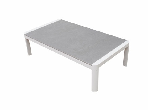 Manly White Outdoor Coffee Table 1