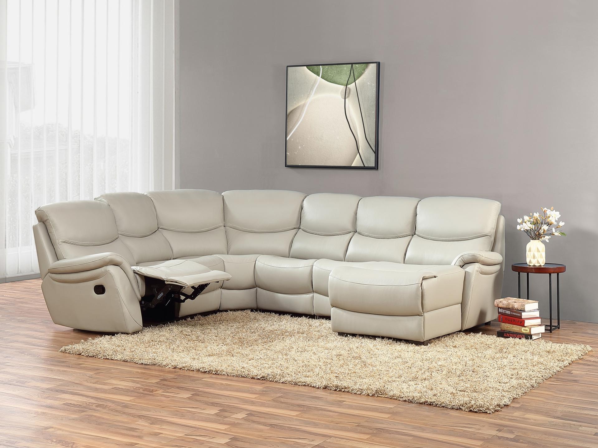 Leather recliner deals modular lounge