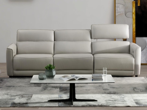 Affleck Leather Recliner Three Seat Sofa 1