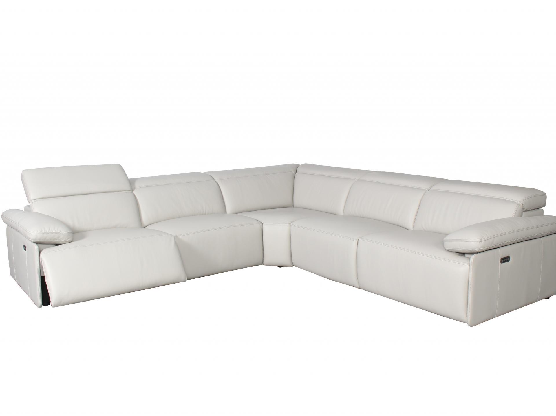 Crawford Leather Recliner Corner Lounge Option A