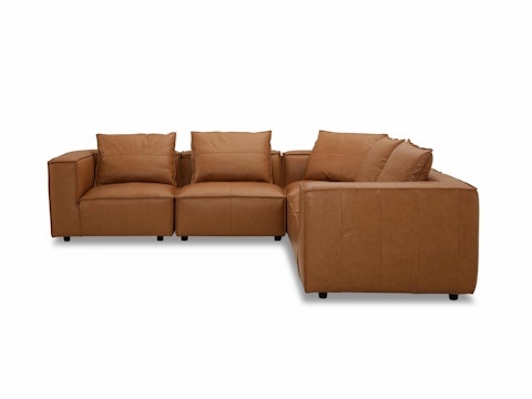 Enzo Leather Corner Lounge Option A 1