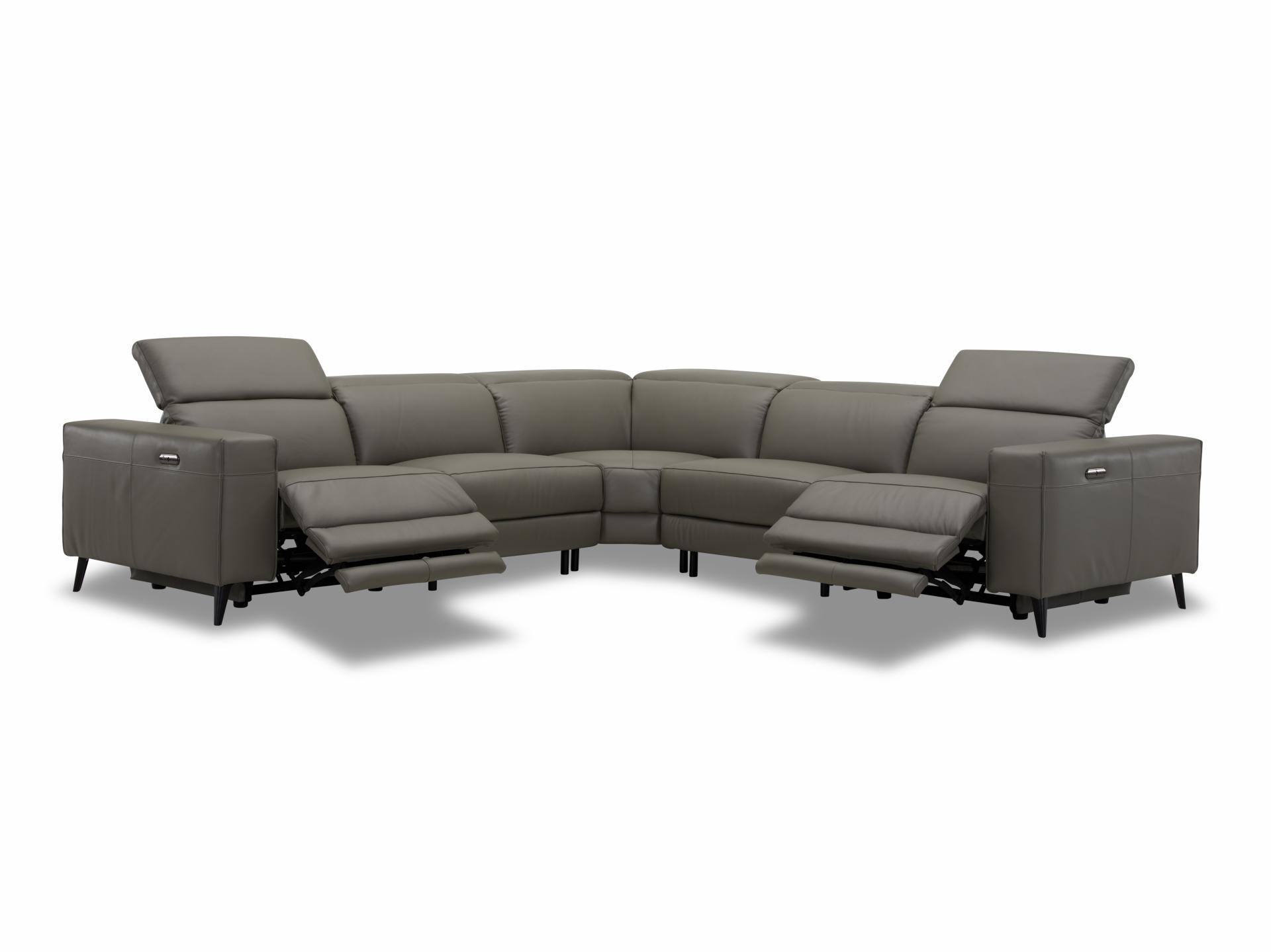 Stirling Leather Recliner Corner Lounge Option A 2