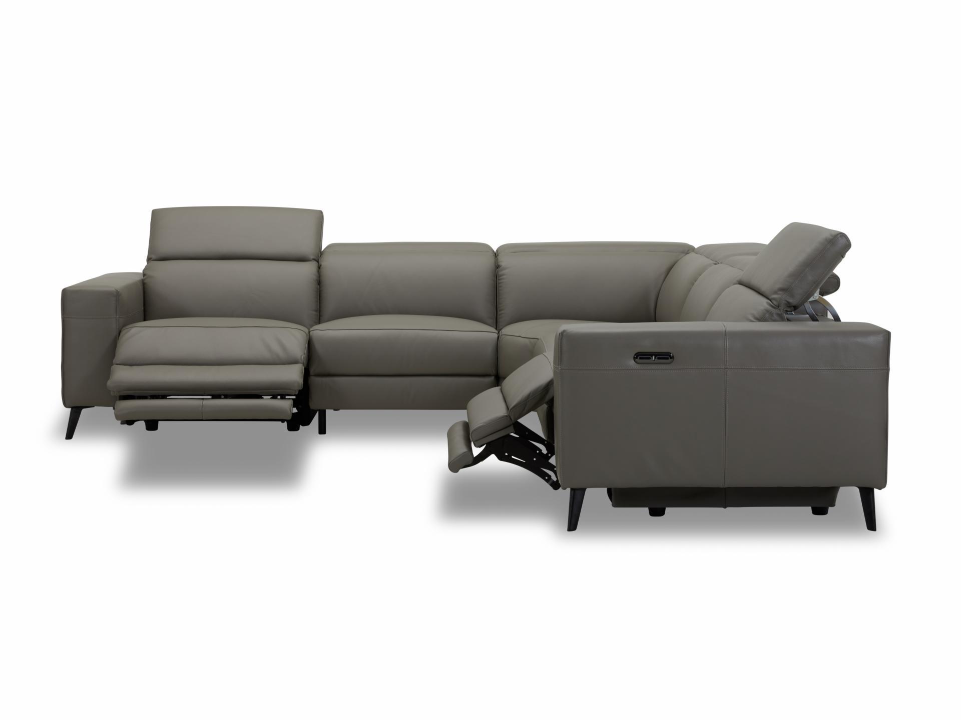 Stirling Leather Recliner Corner Lounge Option A 5