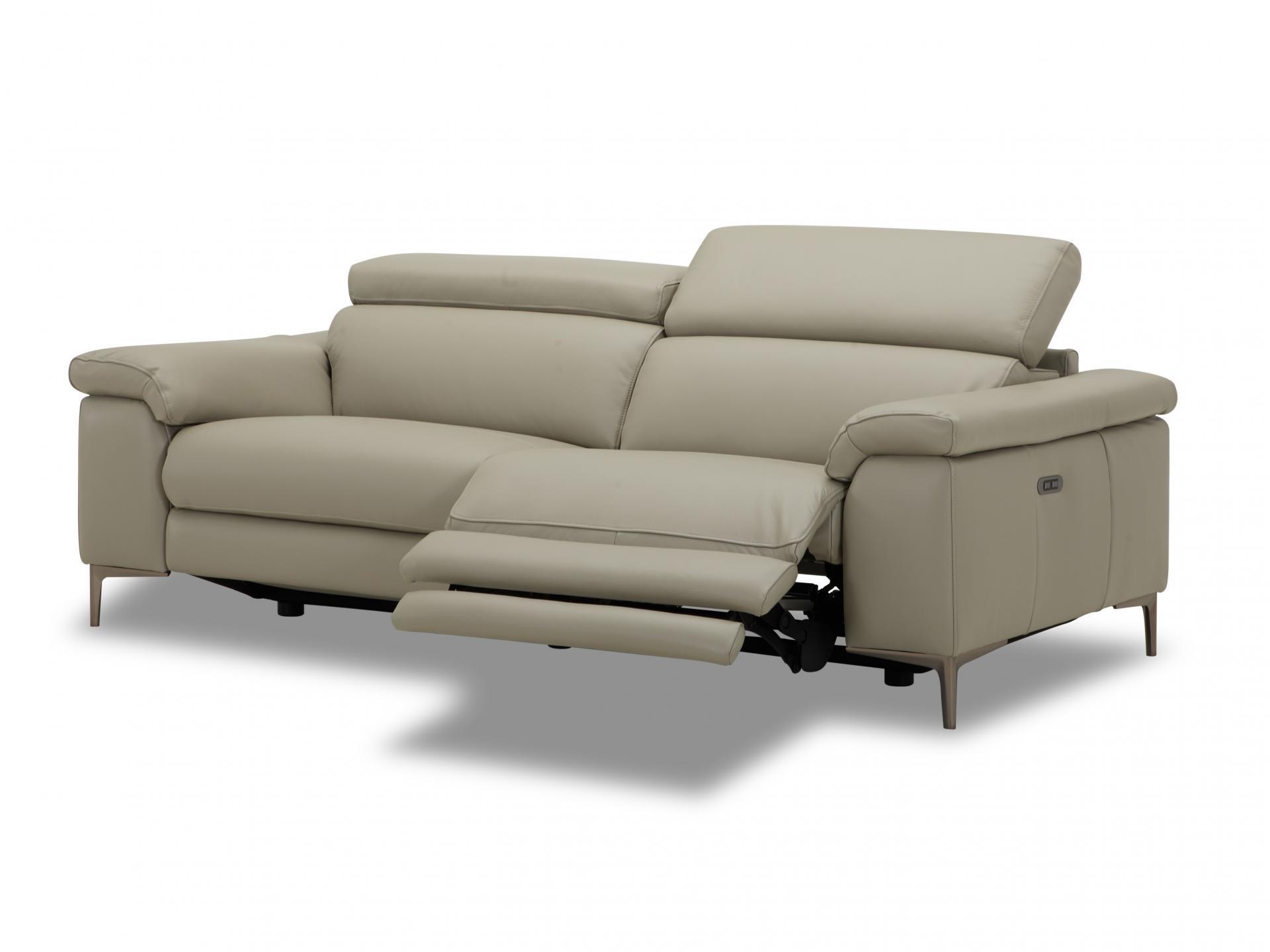 Carlisle Leather Three Seat Sofa Power Recliner