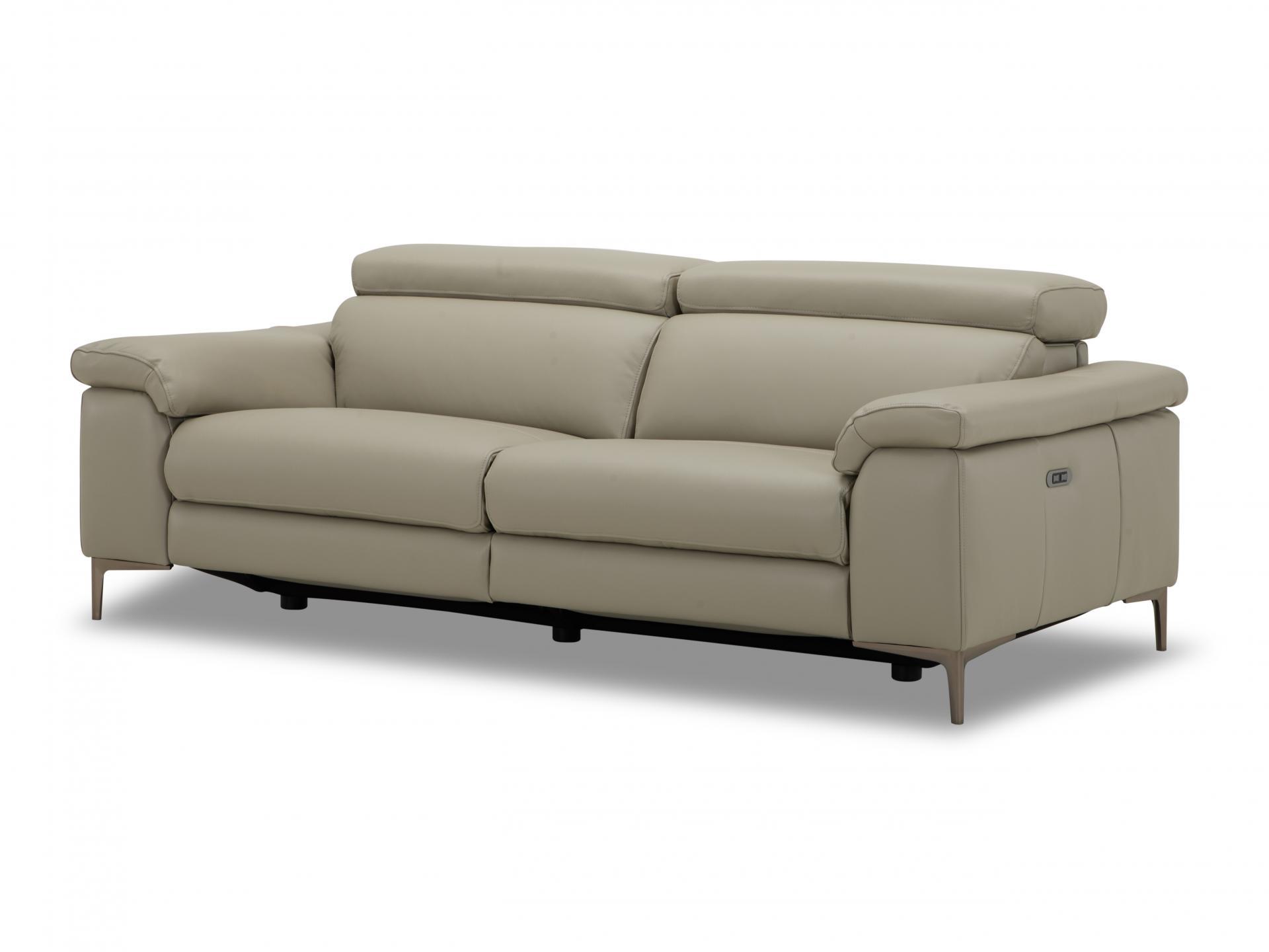 Carlisle Leather Three Seat Sofa Power Recliner 3