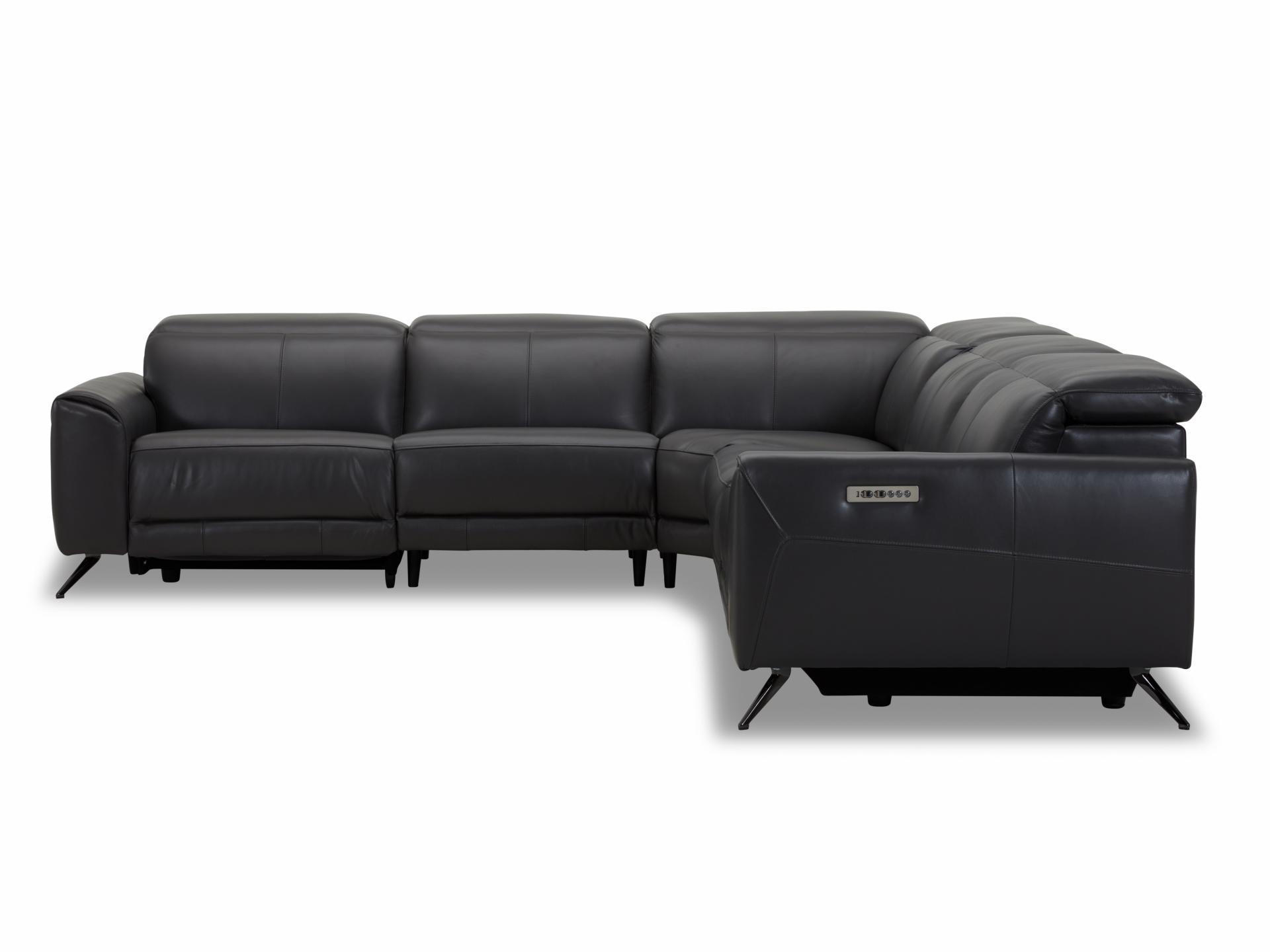 Dover Leather Recliner Corner Lounge Option A 2