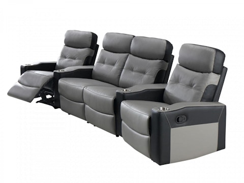 Park Lane 4 Seater Leather Home Theatre Lounge 1
