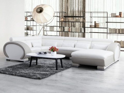 Carmel Leather Modular Lounge Option C 1