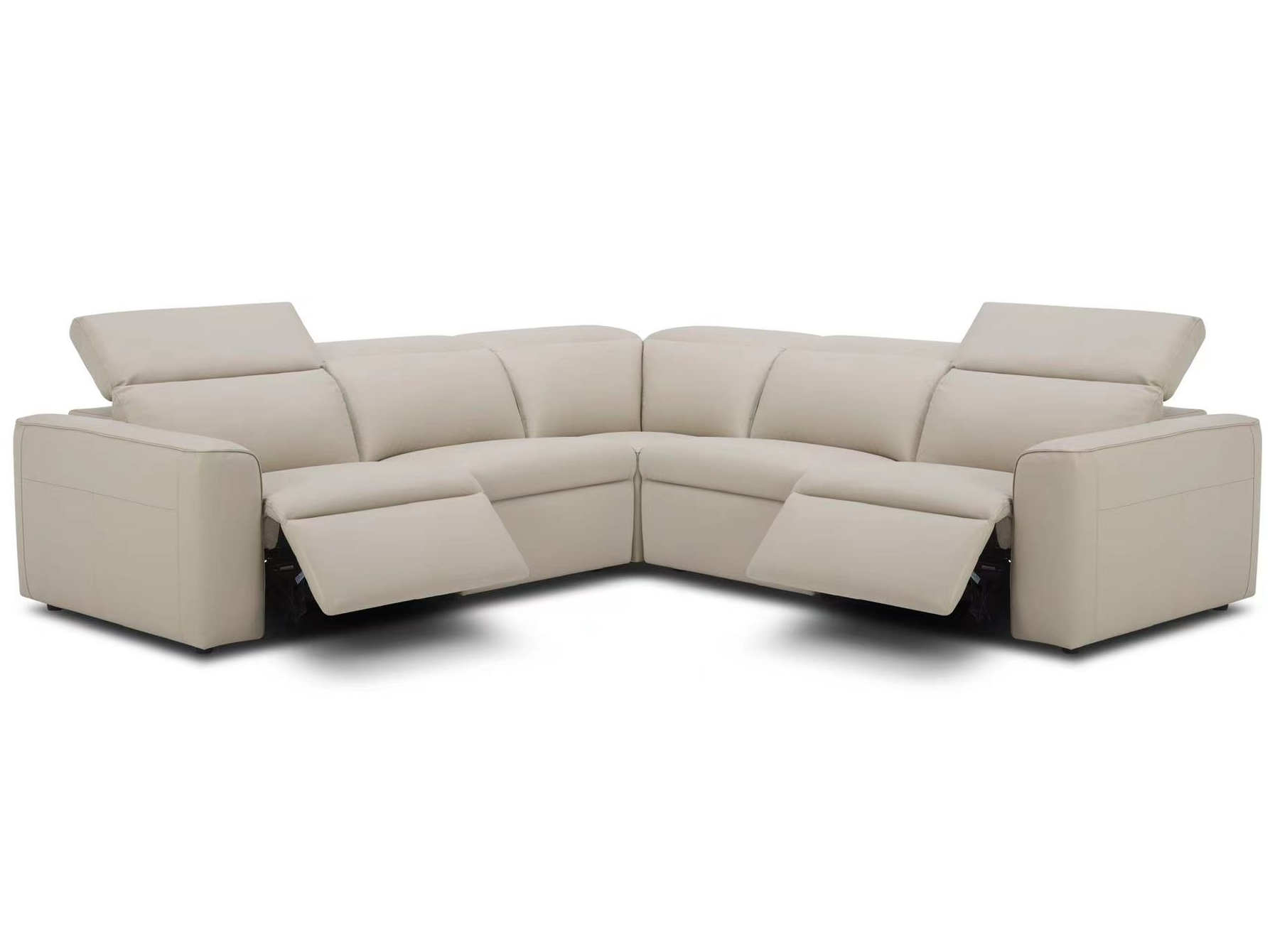 Broadway Leather Recliner Compact Corner Lounge Option A 2