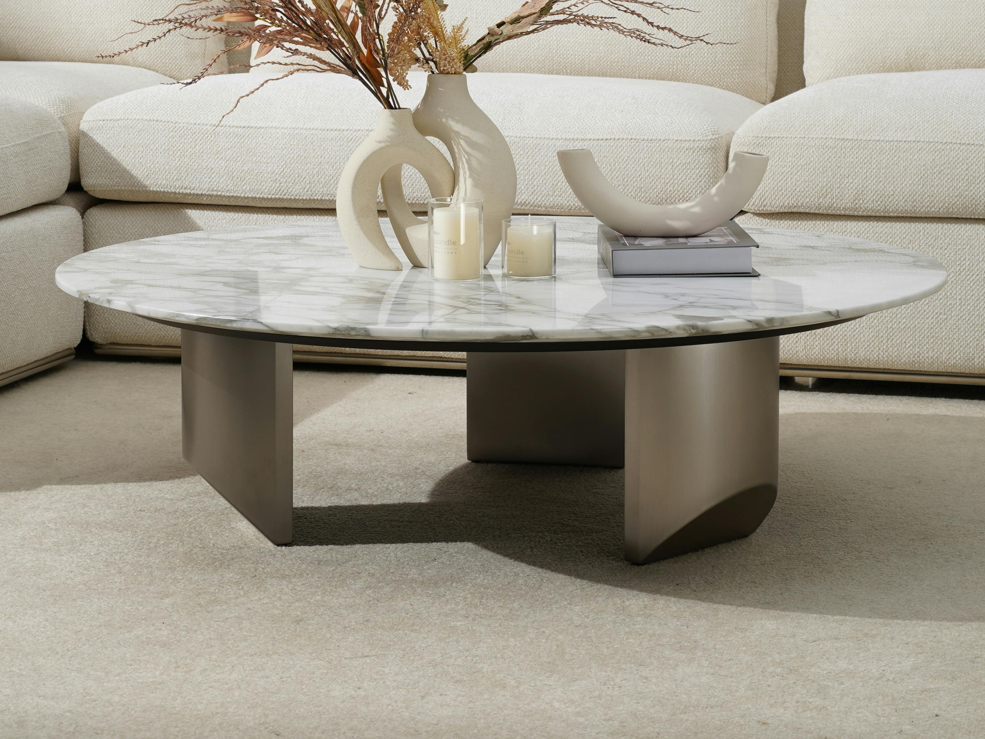 Toscano White Marble Coffee Table