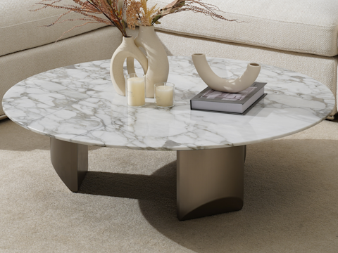 Toscano White Marble Coffee Table 2