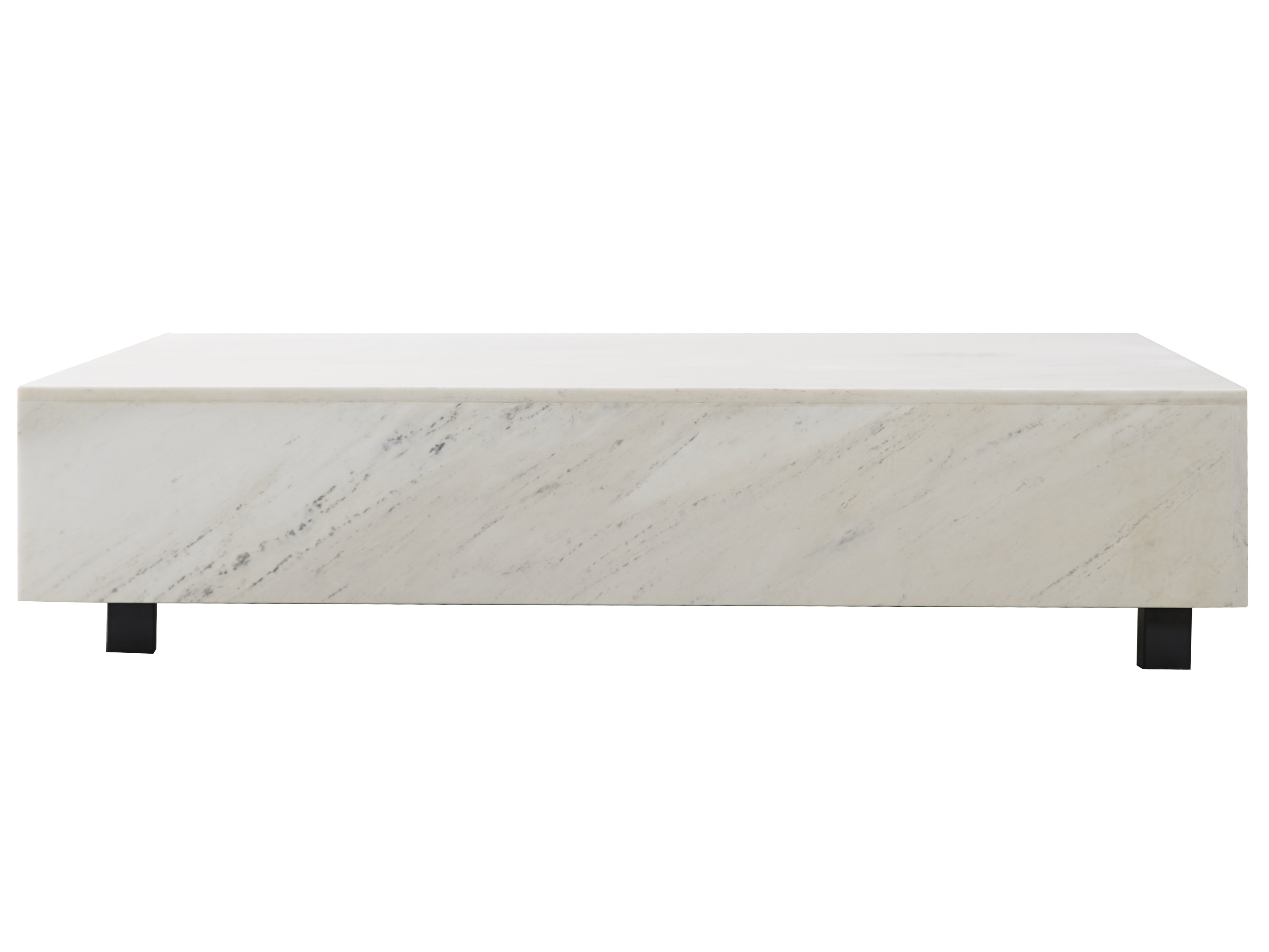Artisan White Carrara Marble Coffee Table 8