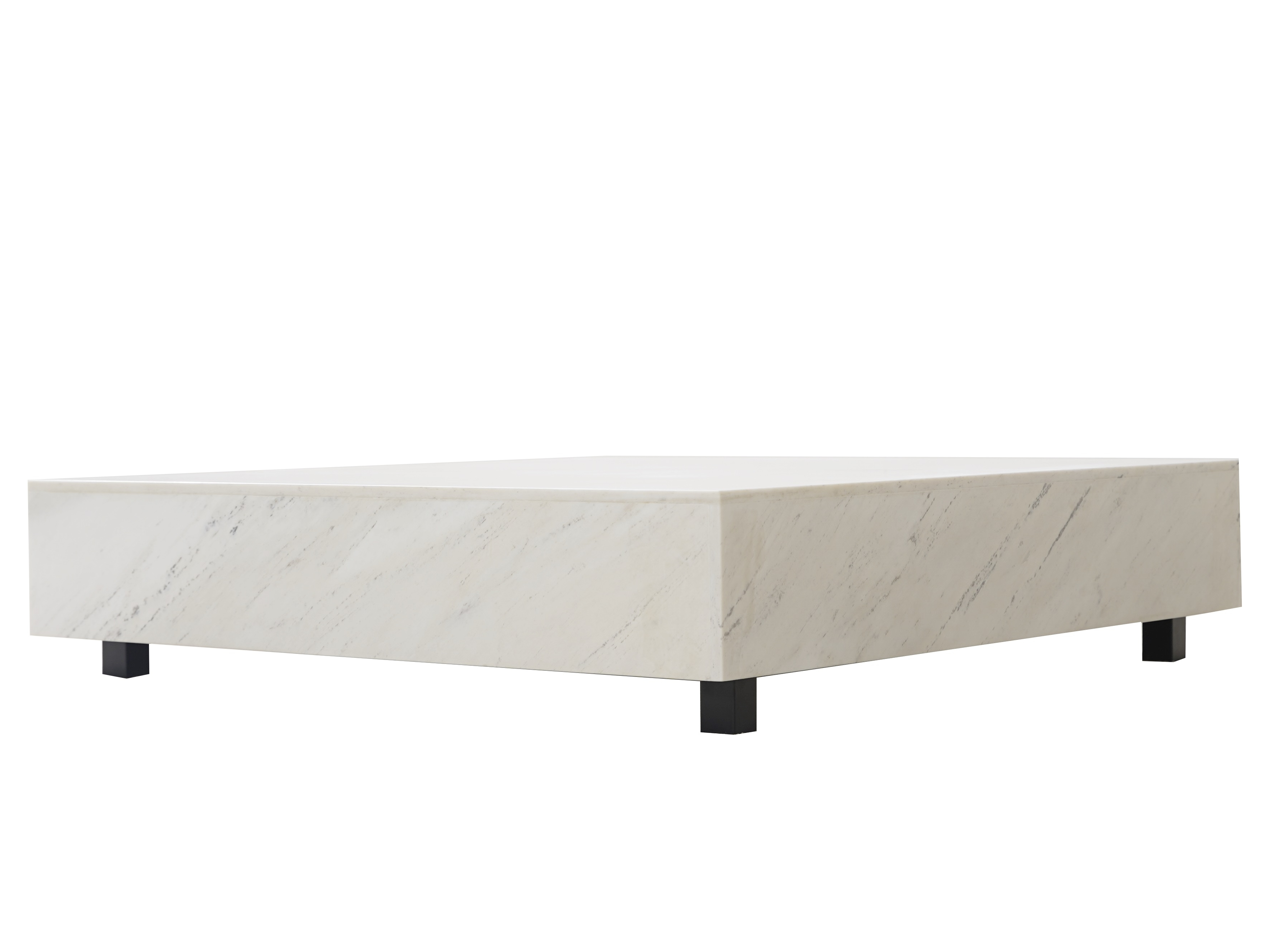 Artisan White Carrara Marble Coffee Table 9