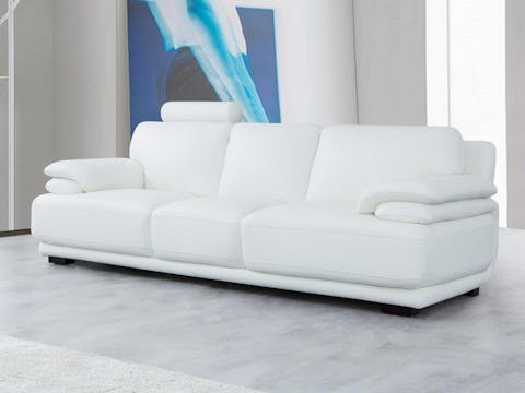 Juliet Leather Three Seat Sofa