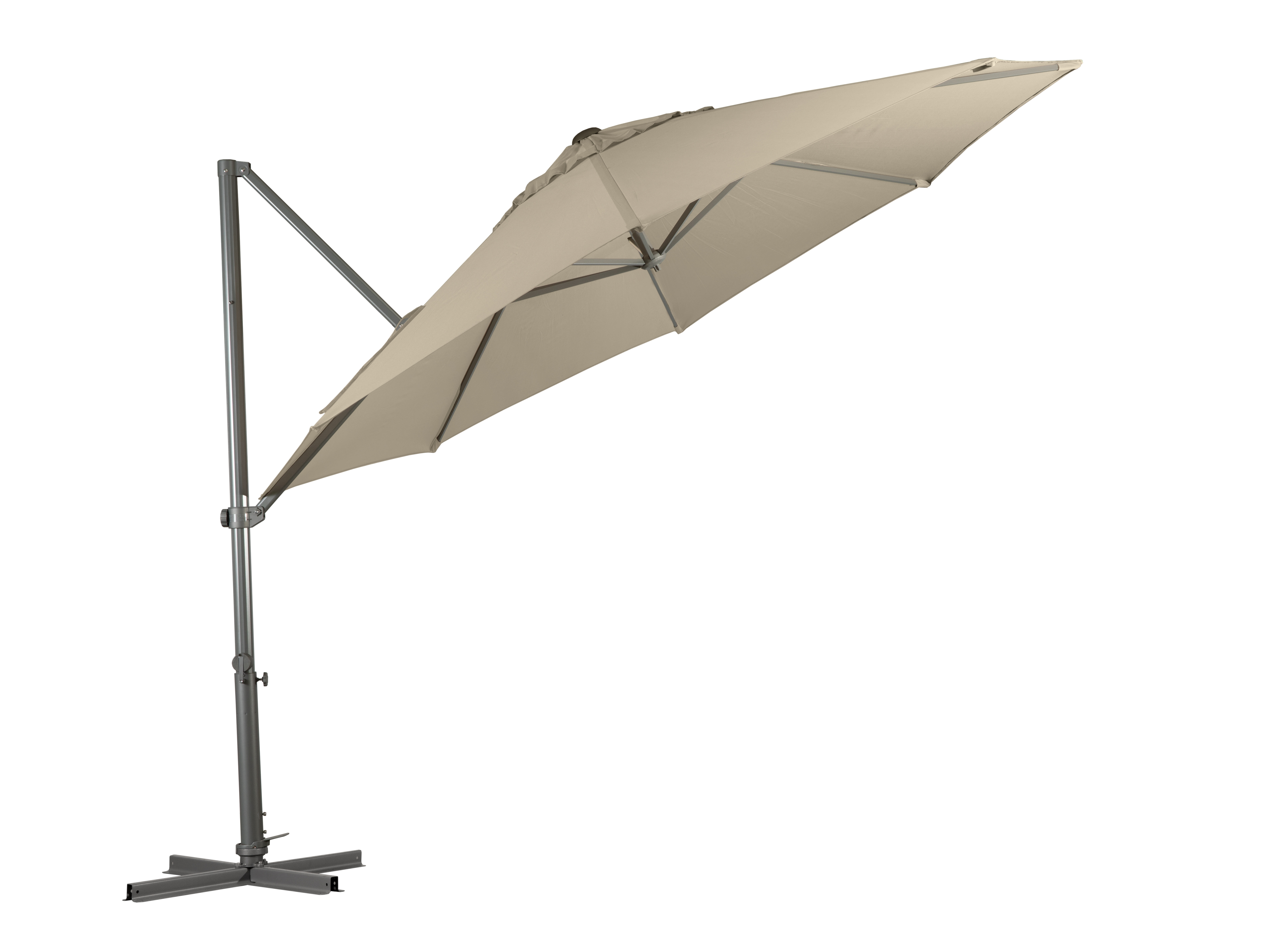 Shelta Pandanus Taupe Outdoor Cantilever Umbrella 2