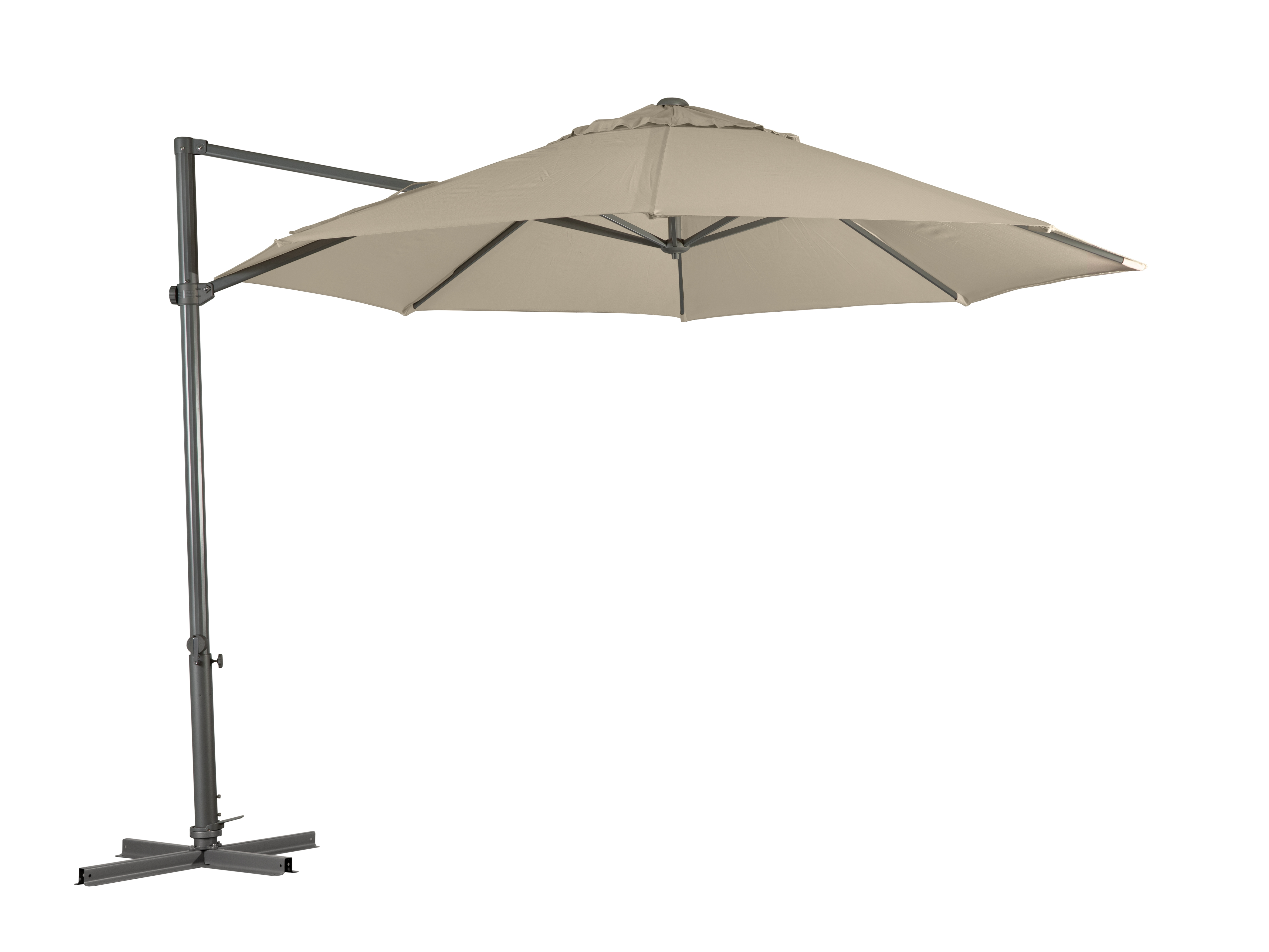 Shelta Pandanus Taupe Outdoor Cantilever Umbrella